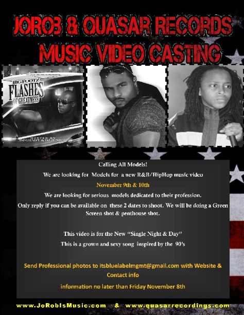 JoRob & Quasar Records Model casting