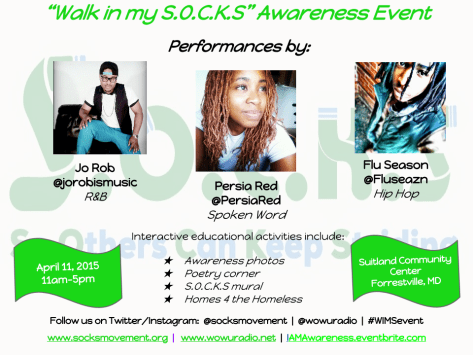 Walk in my S.O.C.K.S charity event 